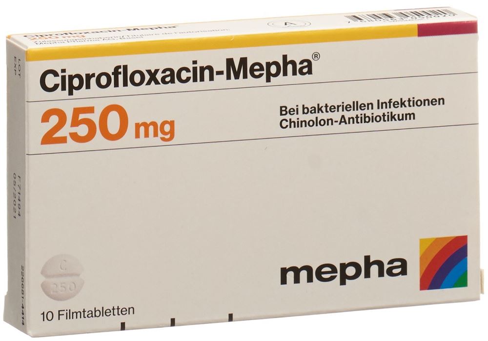 CIPROFLOXACIN Mepha cpr pell 250 mg 10 pce