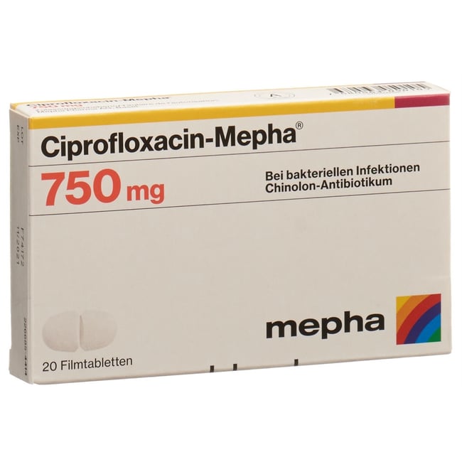 Ciprofloxacin-Mepha 750, Filmtabletten