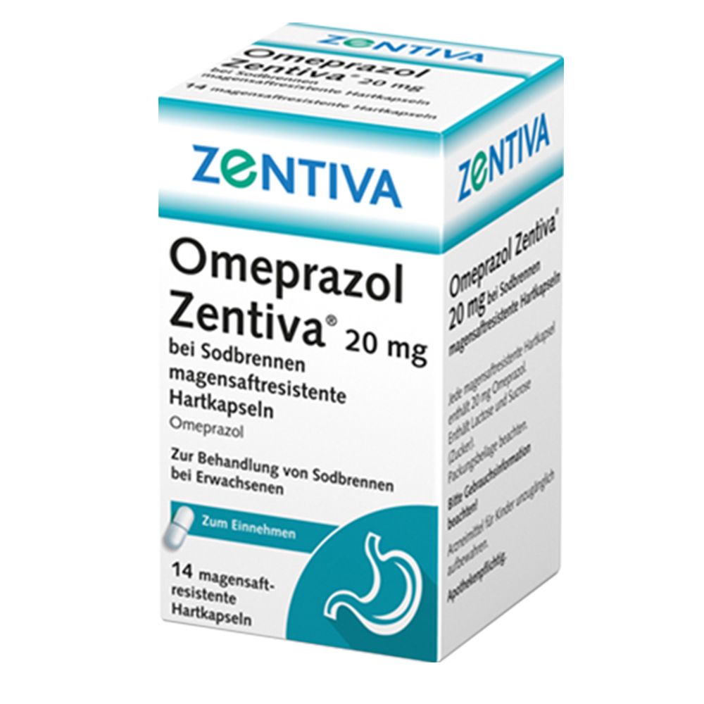 Omeprazol Zentiva 20 mg, Filmtabletten