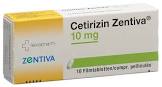 Cetirizin Zentiva 10 mg, Filmtabletten