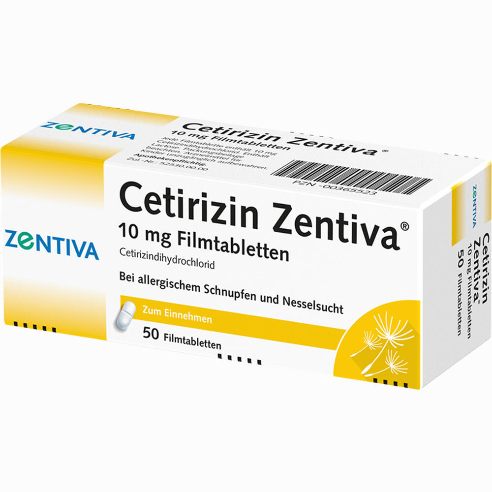 Cetirizin Zentiva 10 mg, Filmtabletten