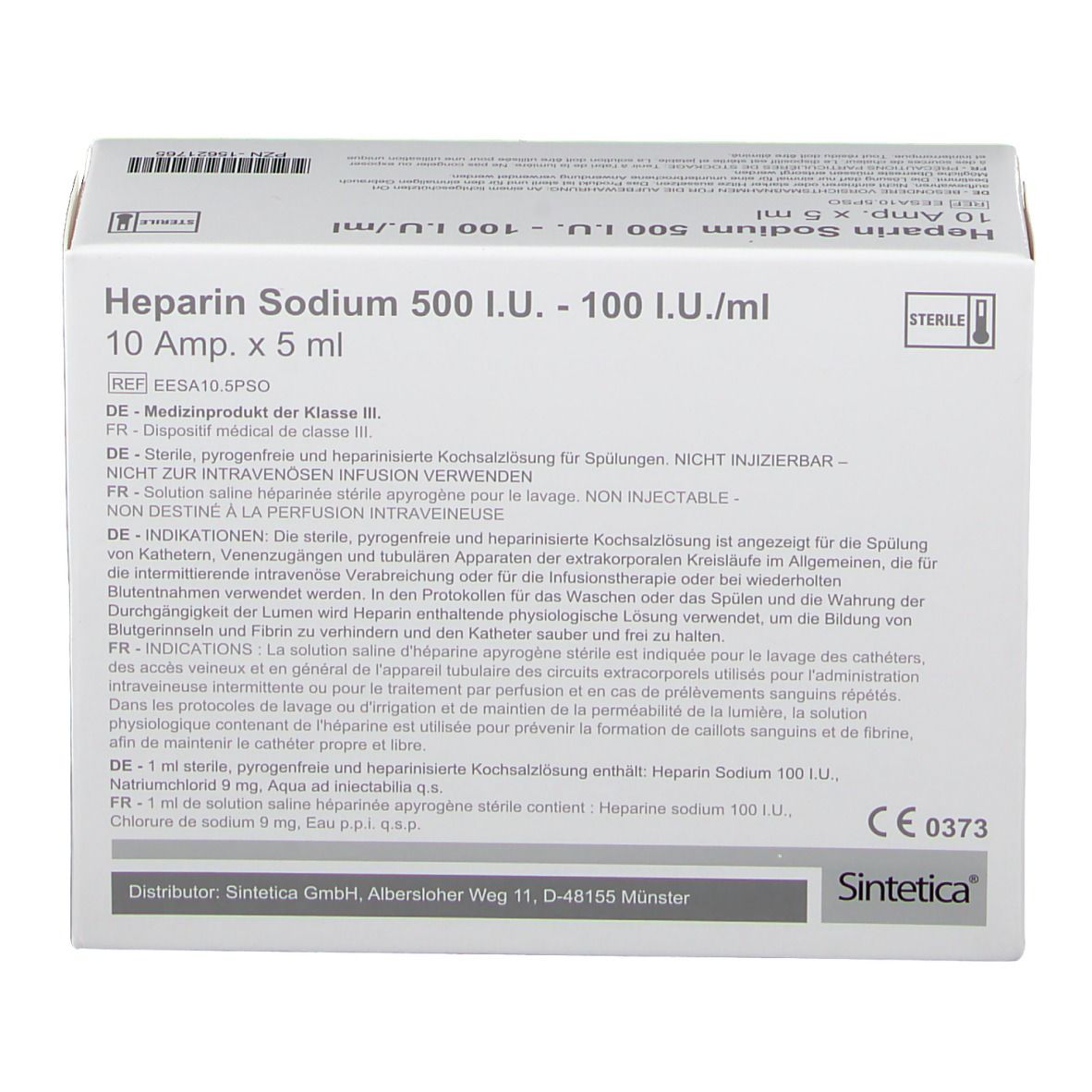 Heparin Bichsel 100 I.E./ml, Injektionslösung