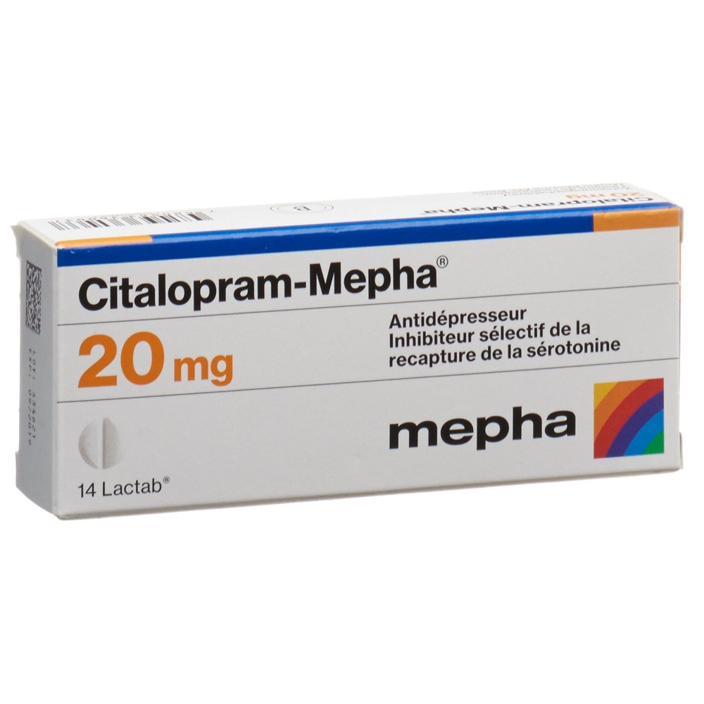 CITALOPRAM Mepha cpr pell 20 mg 14 pce