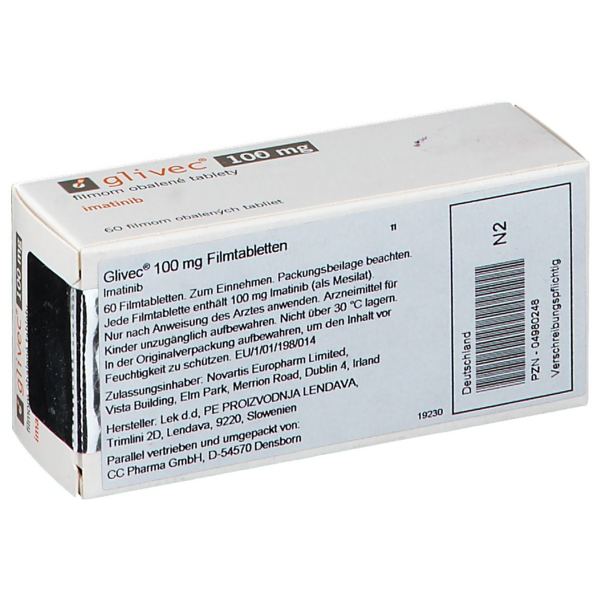Glivec 100 mg, Filmtabletten (teilbar)