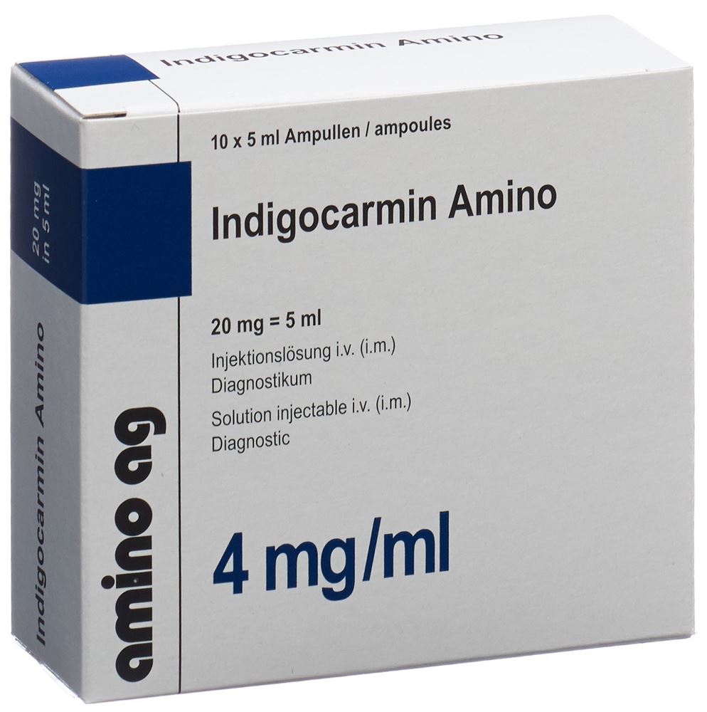 Indigocarmin 4 mg/ml Amino, Injektionslösung