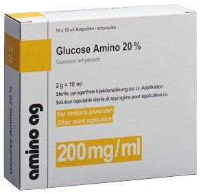 GLUCOSE Amino sol inj 20 % 10ml amp 10 pce