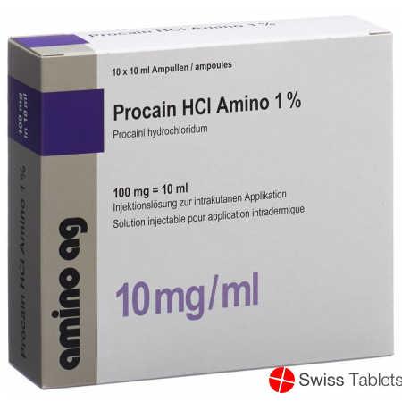 Procain HCl Amino 10 mg/ml, Injektionslösung