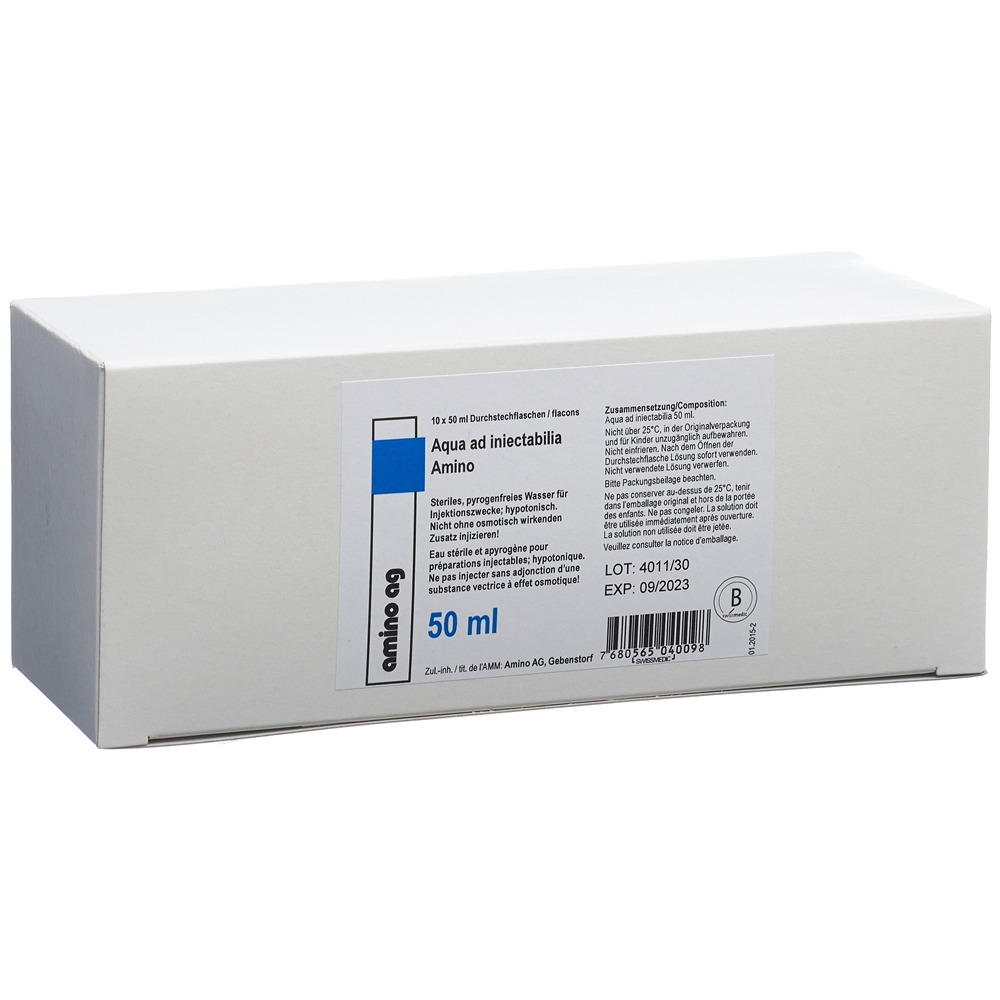 AQUA AD INJ Amino sol inj 50ml flac 10 pce