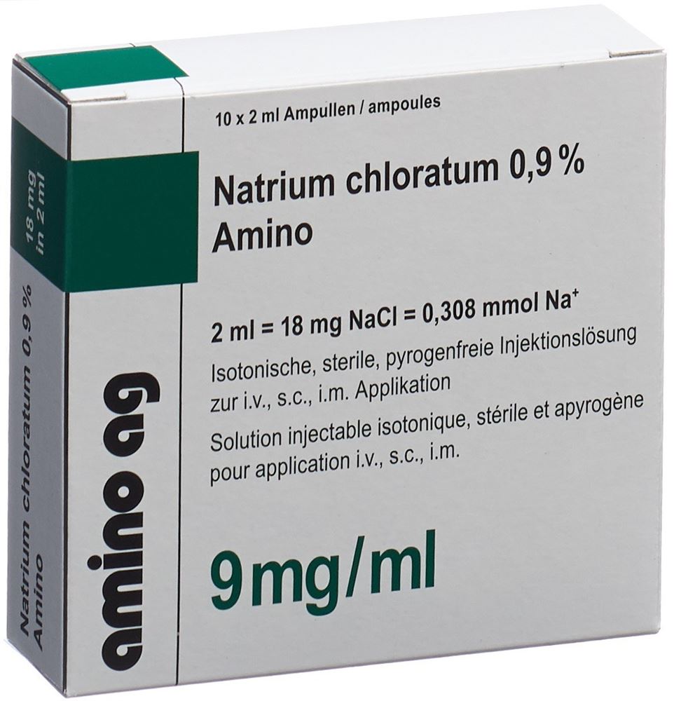 NACL Amino sol inj 0.9 % 2ml amp 10 pce