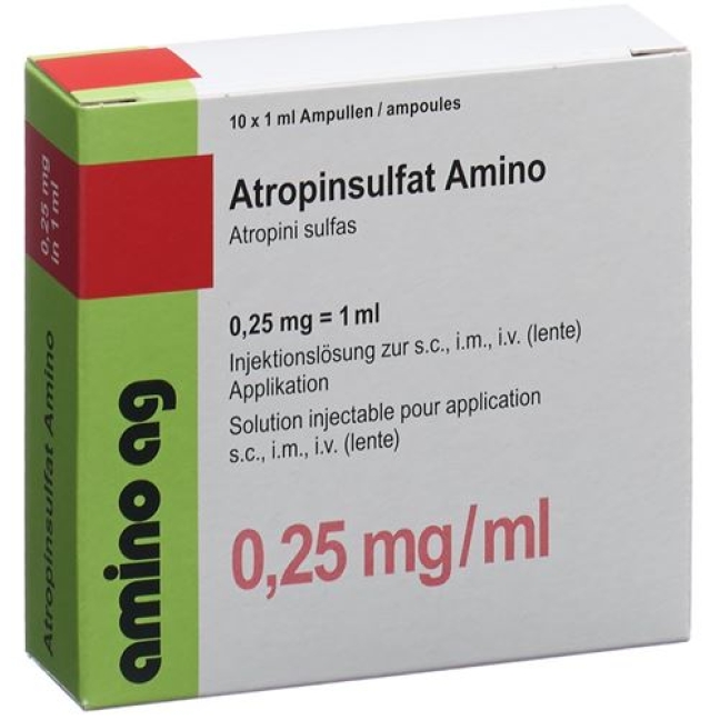 Atropinsulfat Amino 0,25 mg, Injektionslösung