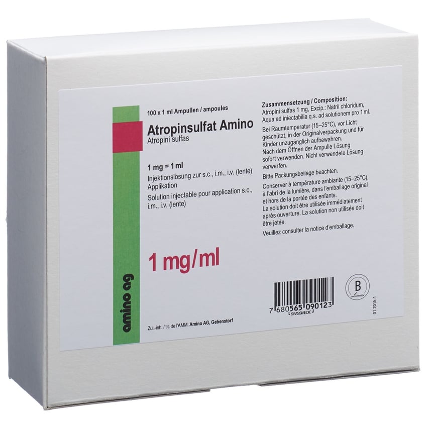 Atropinsulfat Amino 1,0 mg, Injektionslösung