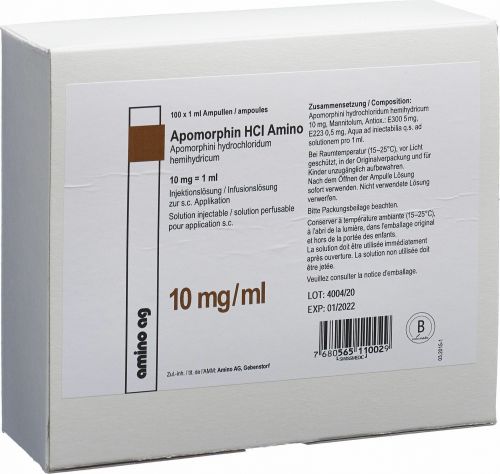 Apomorphin HCI Amino 10mg/ml, Injektionslösung