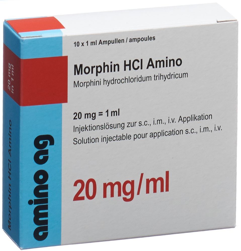MORPHIN HCL Amino sol inj 20 mg/ml 10 amp 1 ml