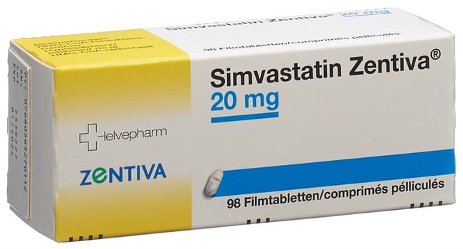 Simvastatin Zentiva 20 mg, Filmtabletten