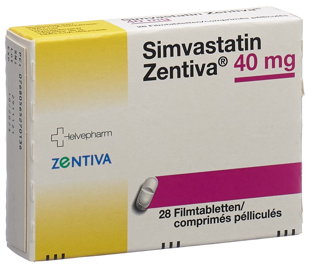 Simvastatin Zentiva 40 mg, Filmtabletten