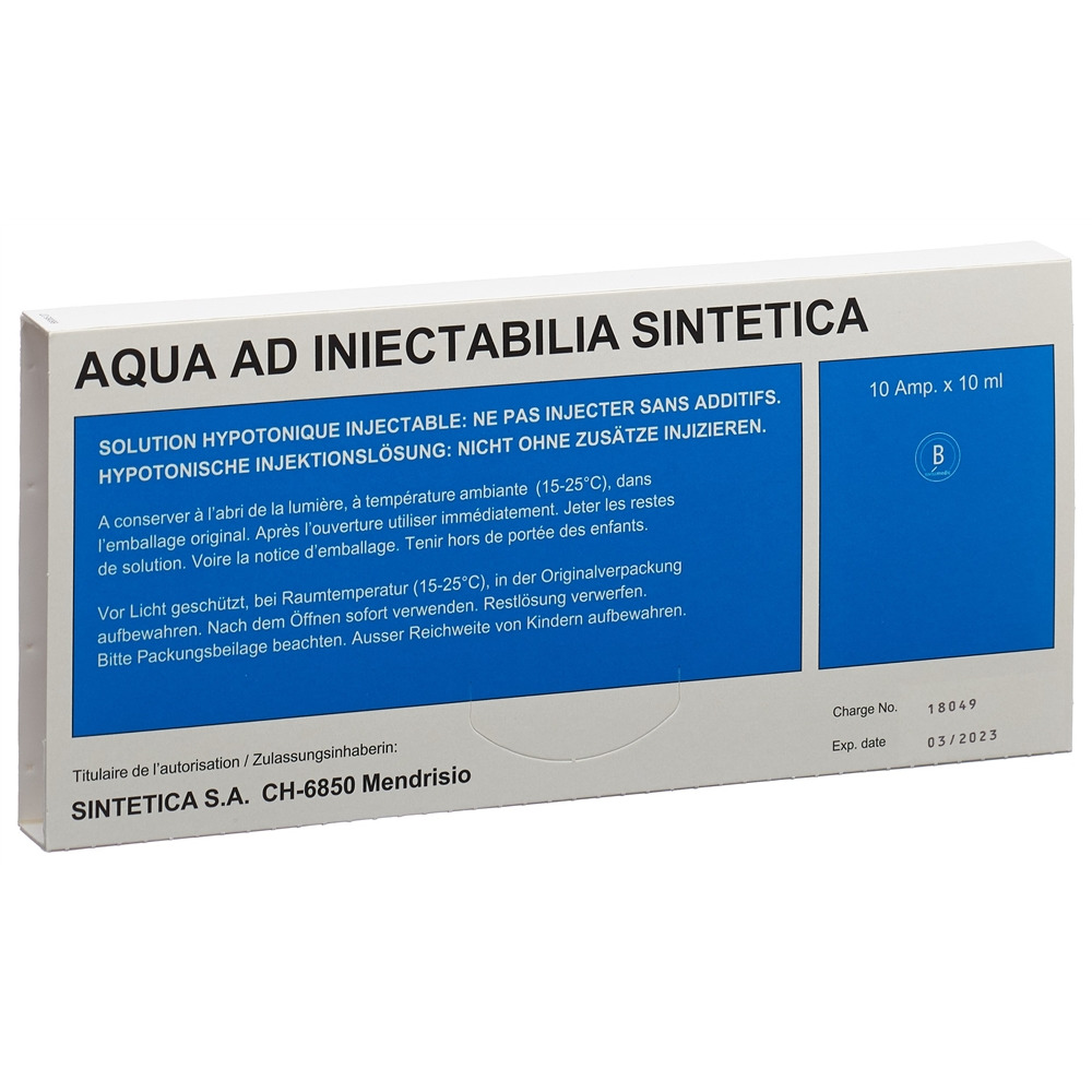 Aqua ad iniectabilia Sintetica, solution injectable