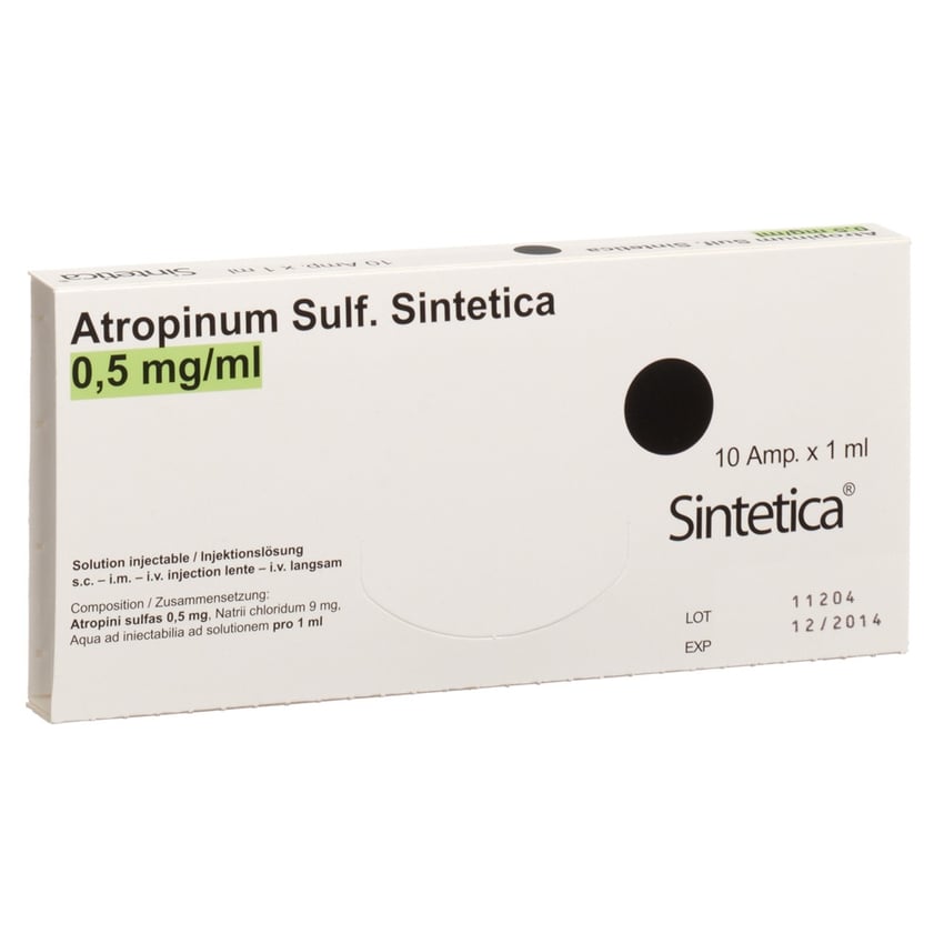 Atropinum Sulf. Sintetica 0.5 mg/ml, soluzione iniettabile