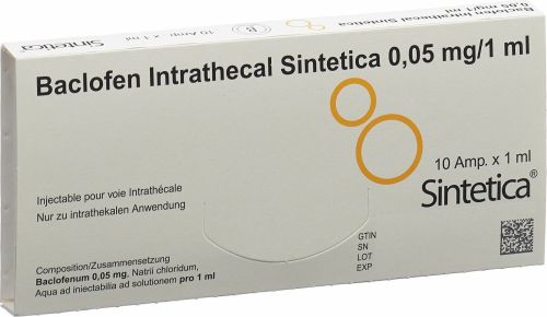 BACLOFEN Intrathecal Sint 0.05 mg/1ml 10 amp 1 ml