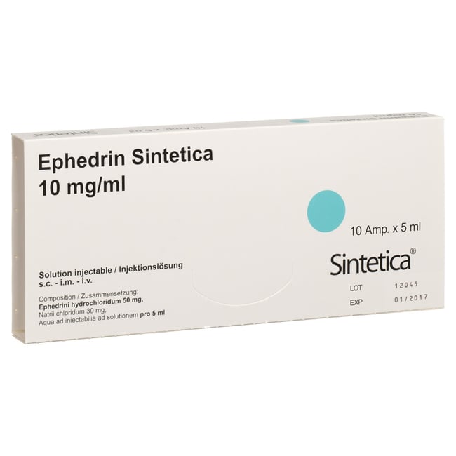 Ephedrin Sintetica 10 mg/ml ampoules, soluzione iniettabile