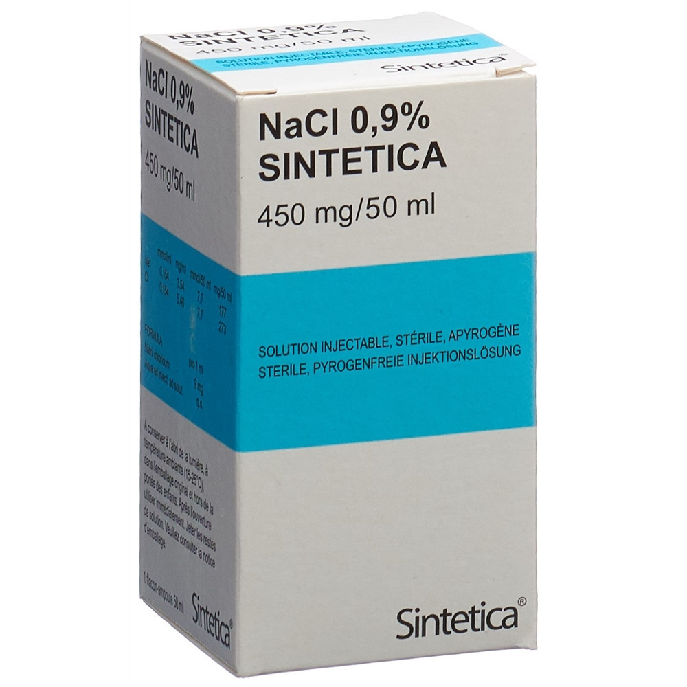 NaCl 0,9% Sintetica, solution injectable