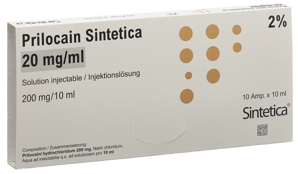 Prilocain Sintetica 20 mg/ml, soluzione iniettabile
