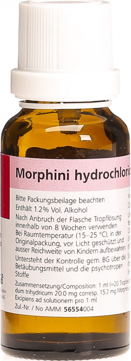 Morphini HCl Streuli 20 mg/ml, Tropfen zum Einnehmen