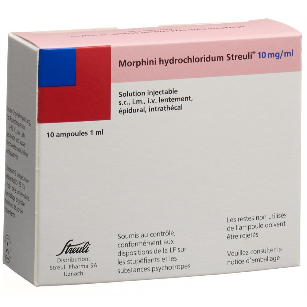 MORPHINI HCL Streuli sol inj 10 mg/ml 10 amp 1 ml