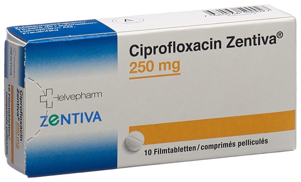 CIPROFLOXACIN Zentiva cpr pell 250 mg 10 pce