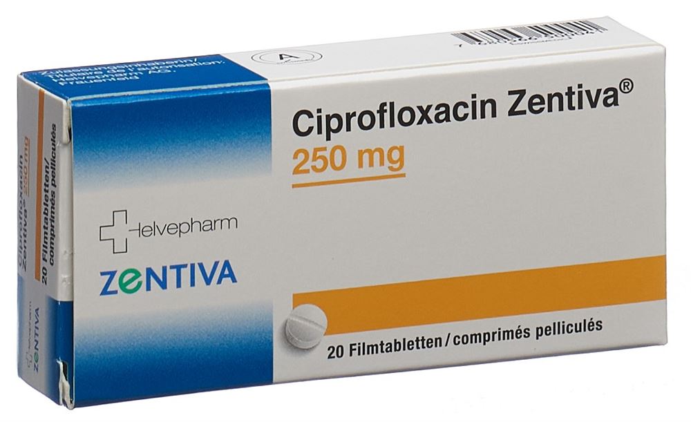 Ciprofloxacin Zentiva 250 mg, Filmtabletten