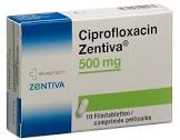 Ciprofloxacin Zentiva 500 mg, Filmtabletten