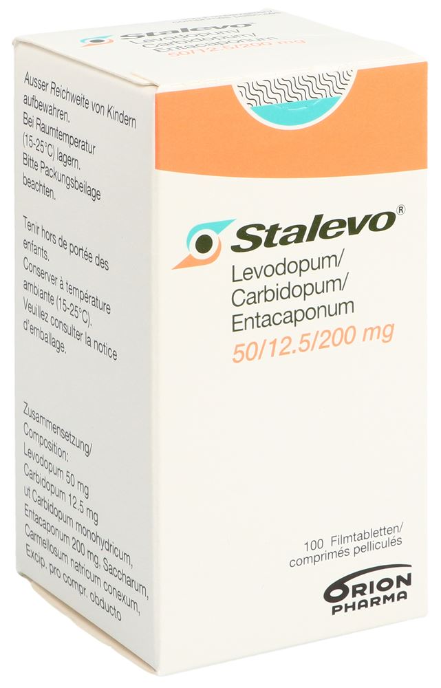 STALEVO cpr pell 50/12.5/200mg bte 100 pce