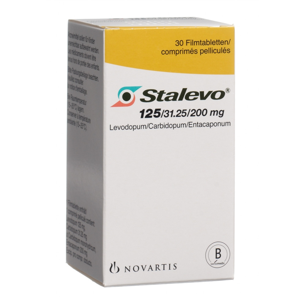 STALEVO cpr pell 125/31.25/200mg bte 30 pce