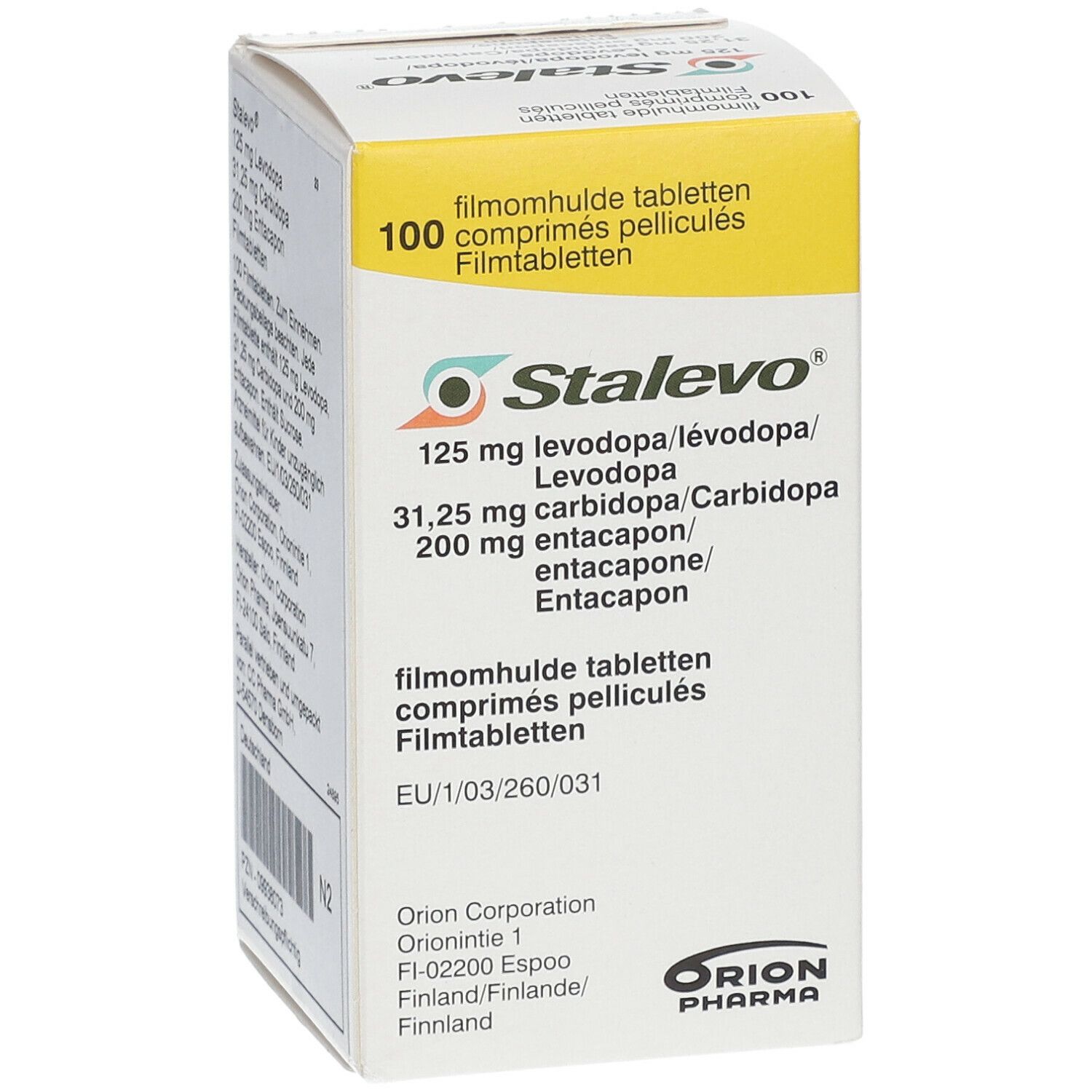 Stalevo 125/31.25/200 mg, Filmtabletten
