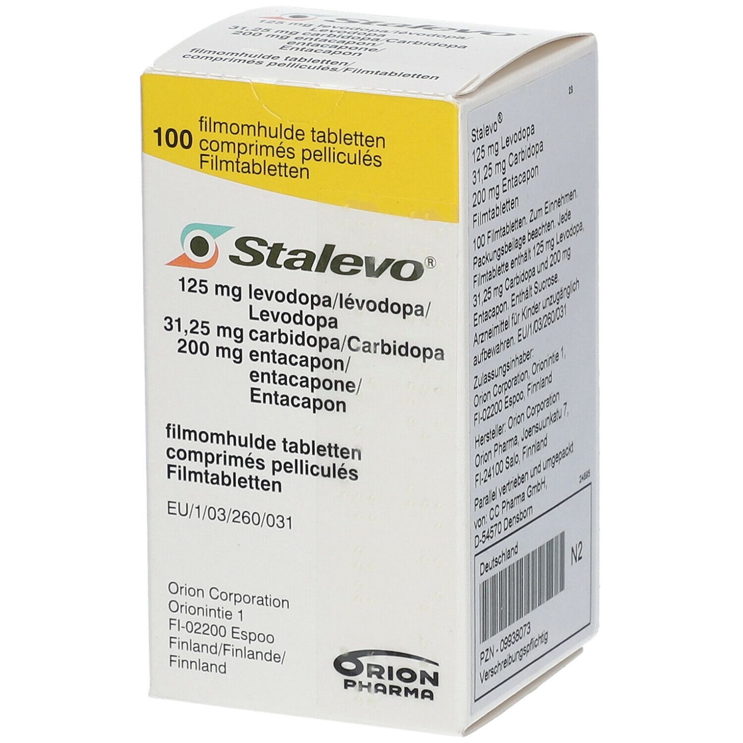Stalevo 125/31.25/200 mg, Filmtabletten
