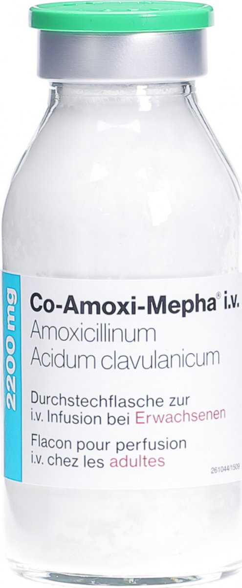 CO-AMOXI Mepha subst sèche 1200 mg flac 10 pce