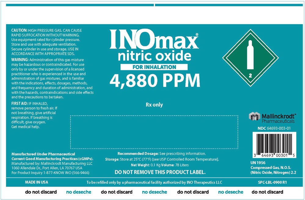 INOmax 800 ppm, Gas zur medizinischen Anwendung, druckverdichtet