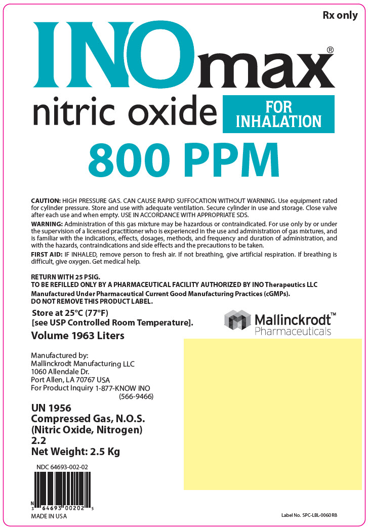 INOmax 800 ppm, Gas zur medizinischen Anwendung, druckverdichtet