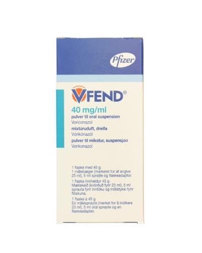 Vfend 40 mg/ml, Pulver zur Herstellung einer Suspension zum Einnehmen