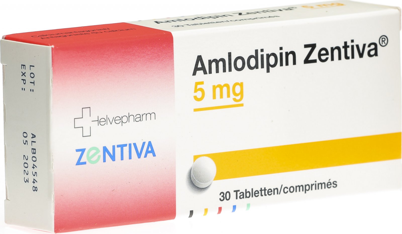 Amlodipin Zentiva, cpr 5 mg (ancien), blist 100 pce