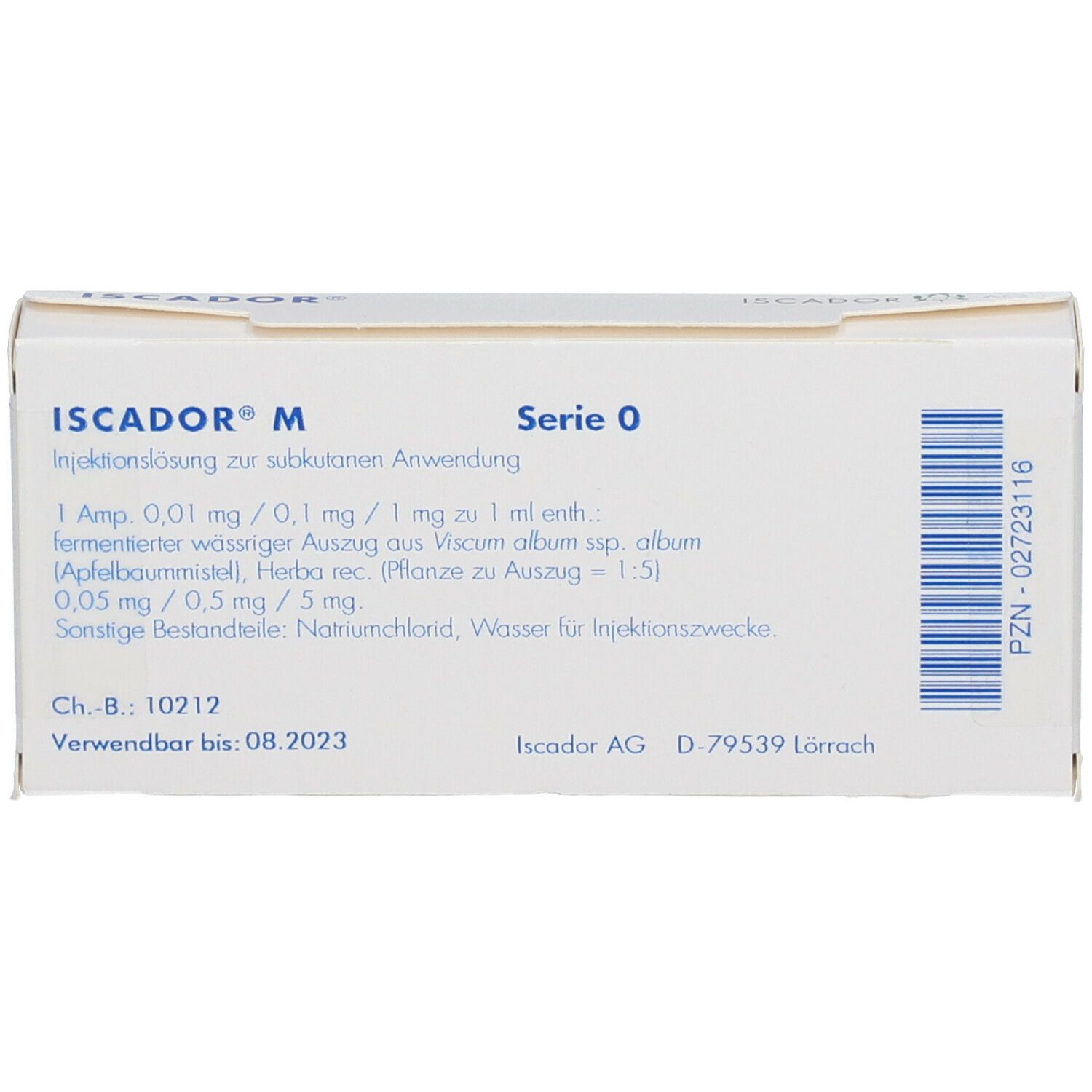Iscador M 0,01 mg, Injektionslösung (s.c.)