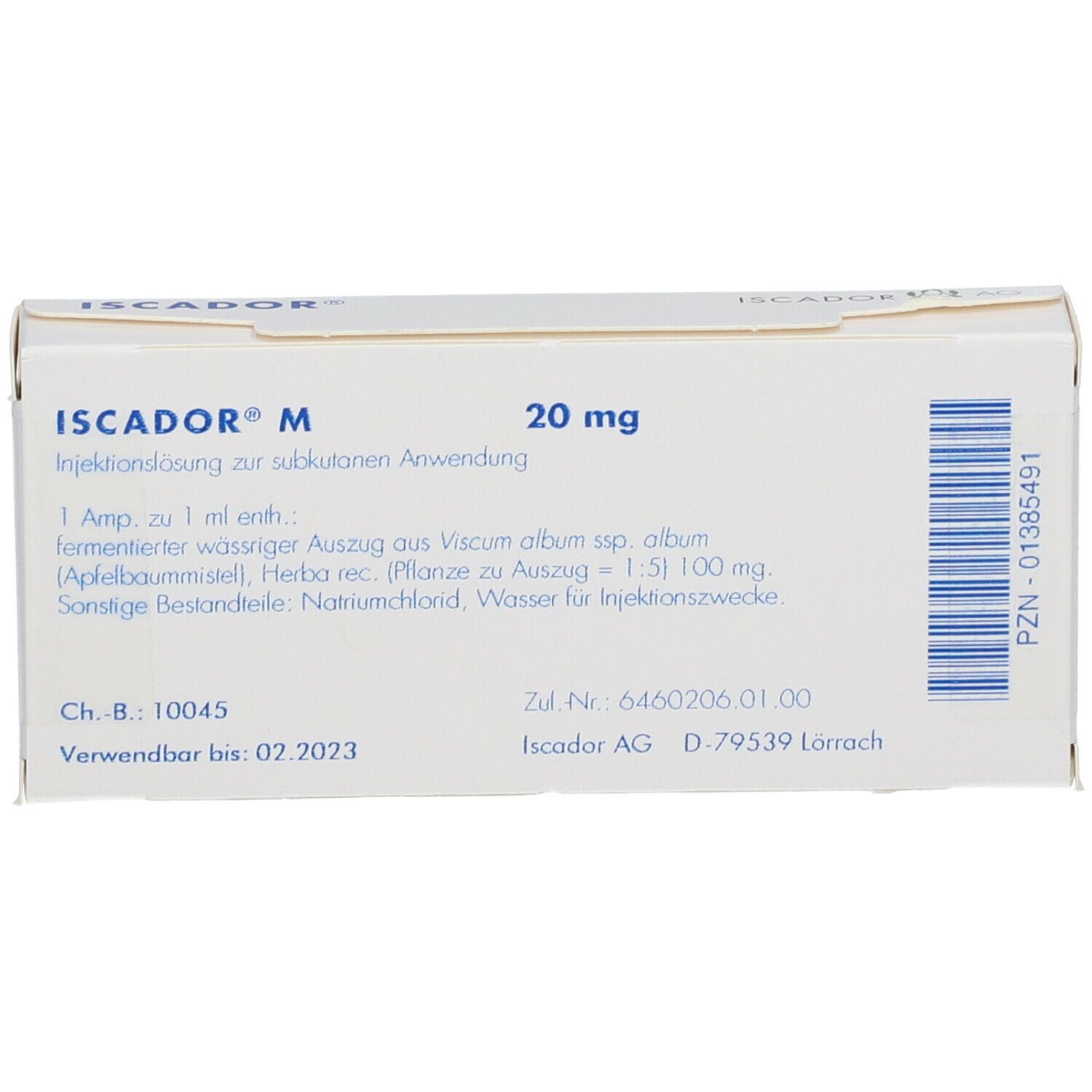 Iscador M 20 mg, Injektionslösung (s.c.)