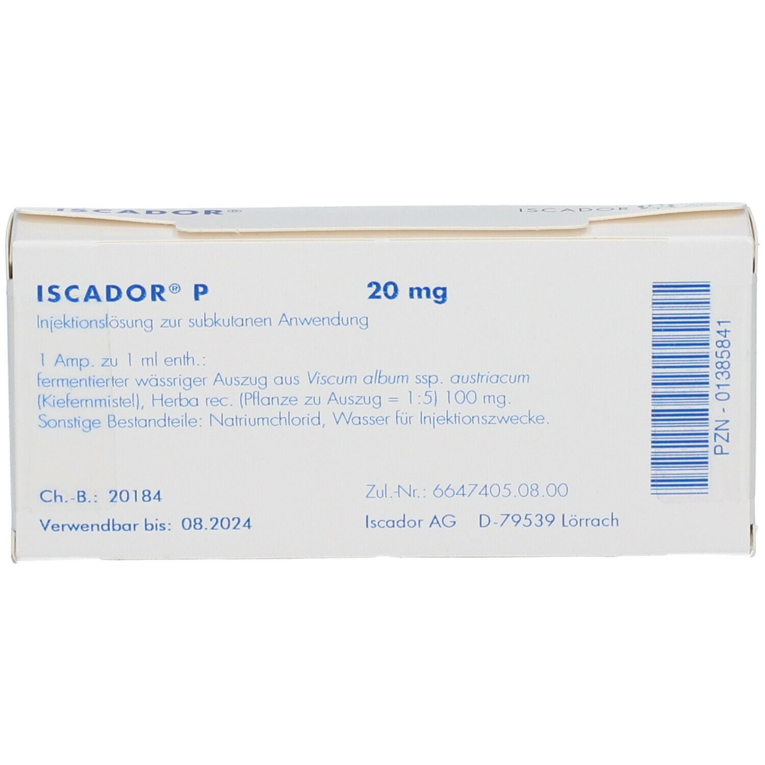 Iscador A 20 mg, Injektionslösung (s.c.)