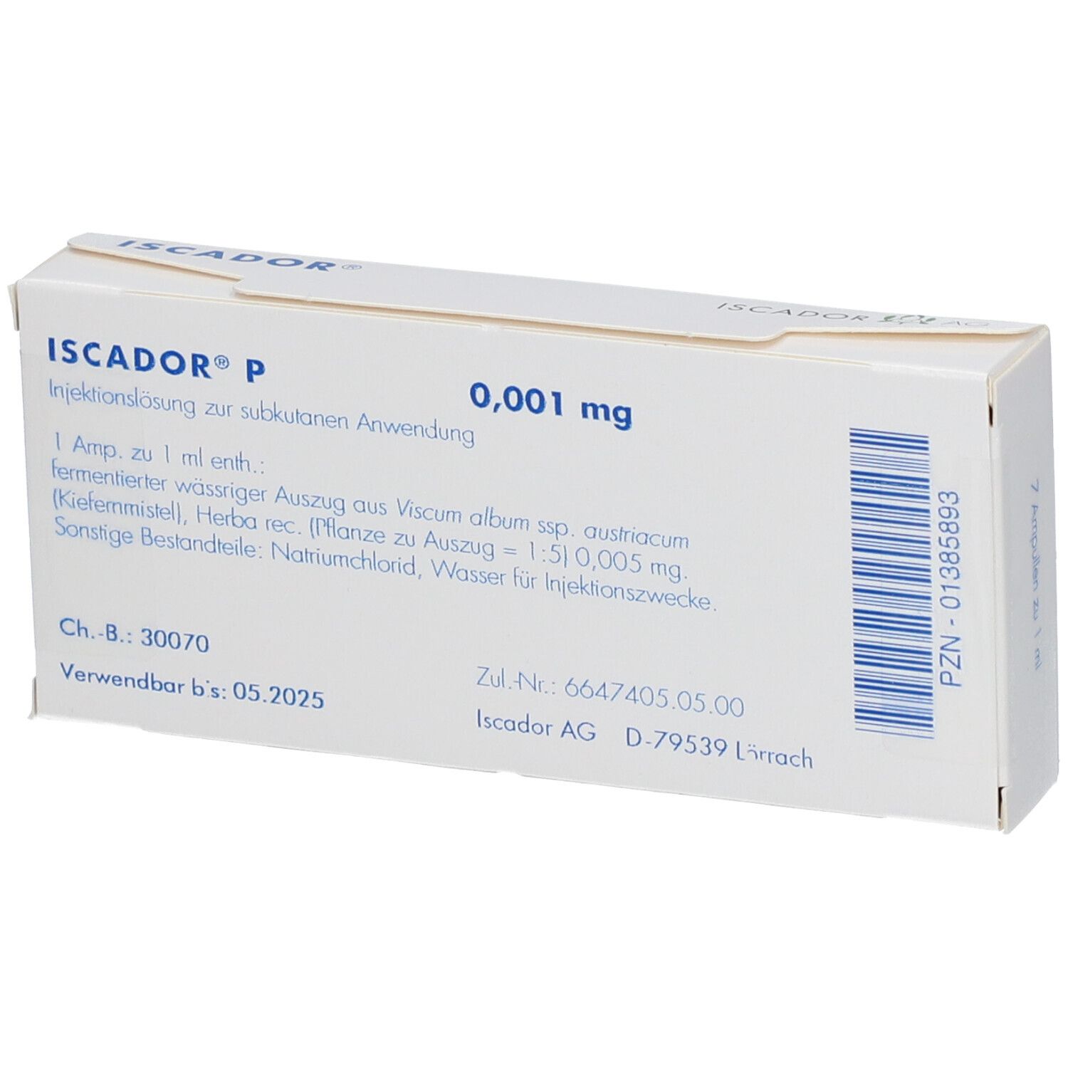 Iscador P 0,01 mg, Injektionslösung (s.c.)