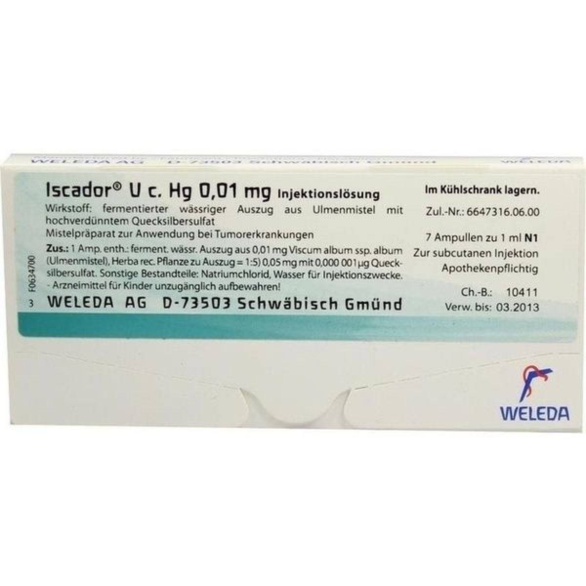 Iscador U c. Hg 0,01 mg, Injektionslösung (s.c.)