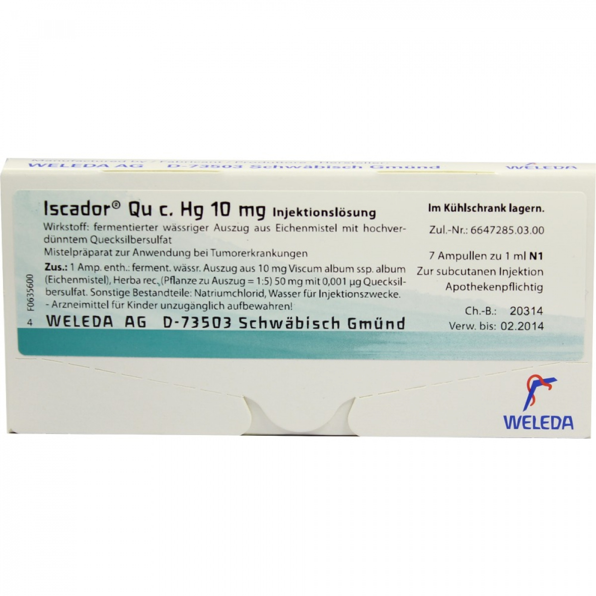 Iscador U c. Hg 10 mg, Injektionslösung (s.c.)