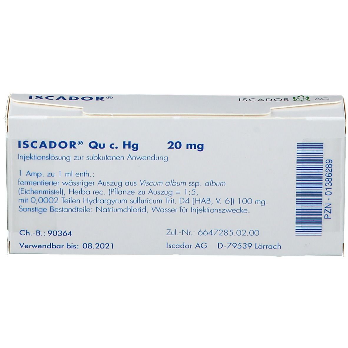 Iscador Qu c. Hg 20 mg, Injektionslösung (s.c.)