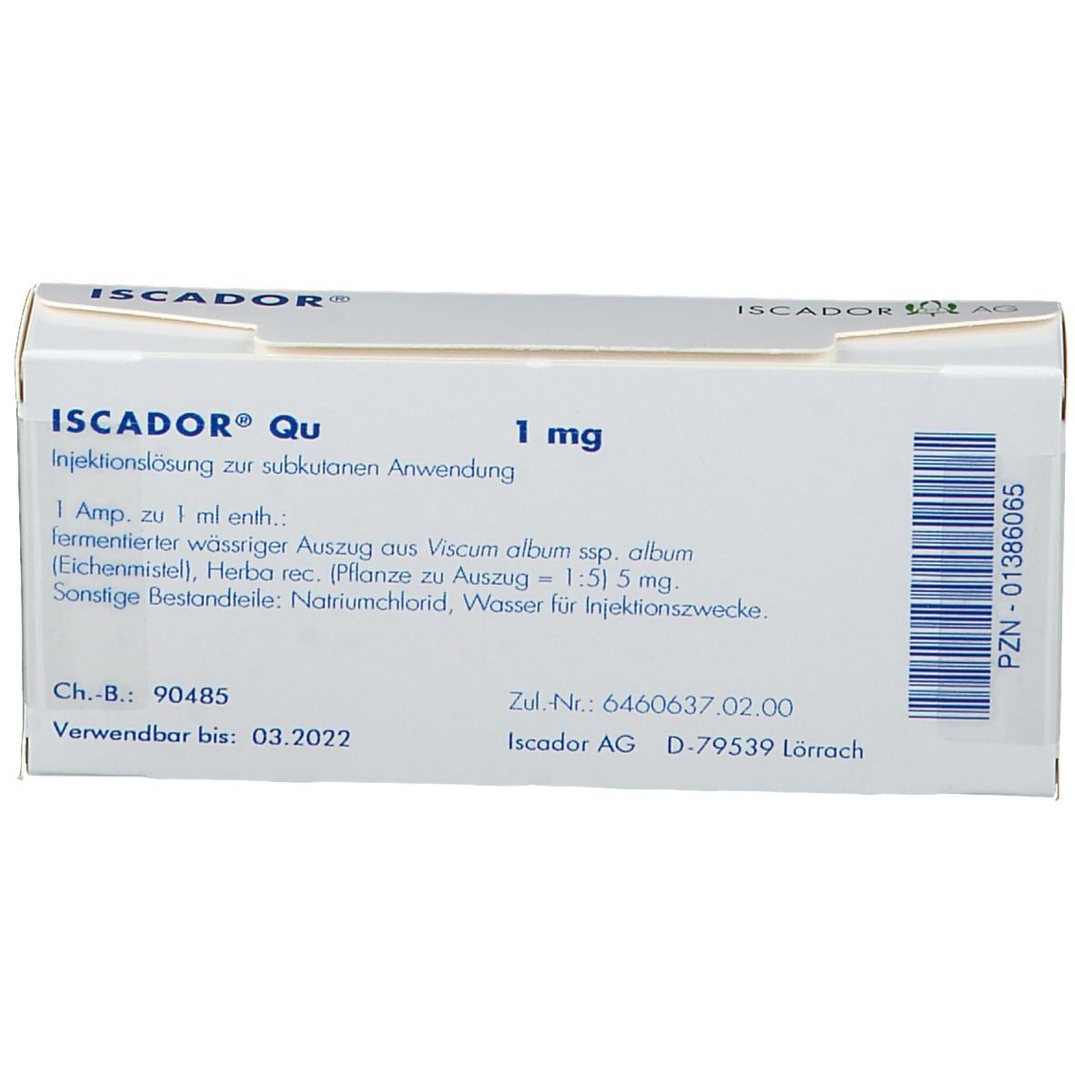 Iscador Qu spezifiziert / spécifié 1mg, Injektionslösung (s.c.)
