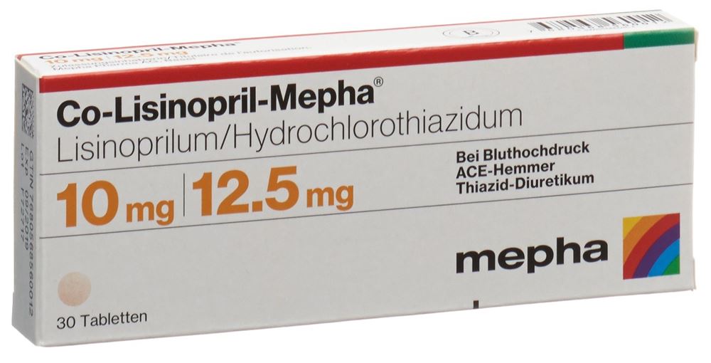 CO-LISINOPRIL Mepha cpr 10/12.5 30 pce