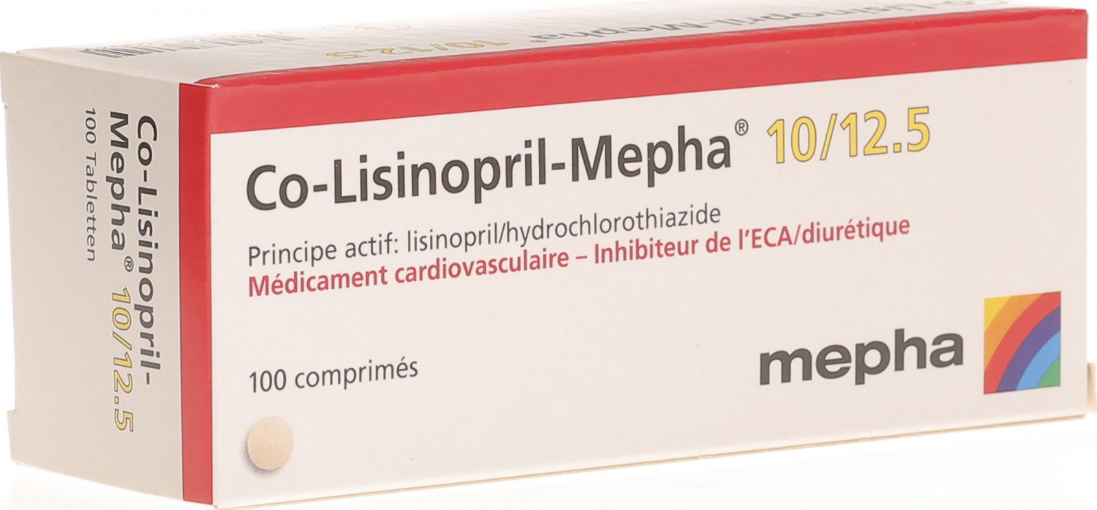 CO-LISINOPRIL Mepha cpr 10/12.5 100 pce