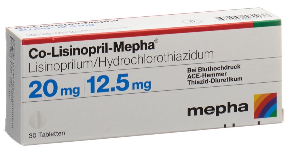 CO-LISINOPRIL Mepha cpr 20/12.5 30 pce